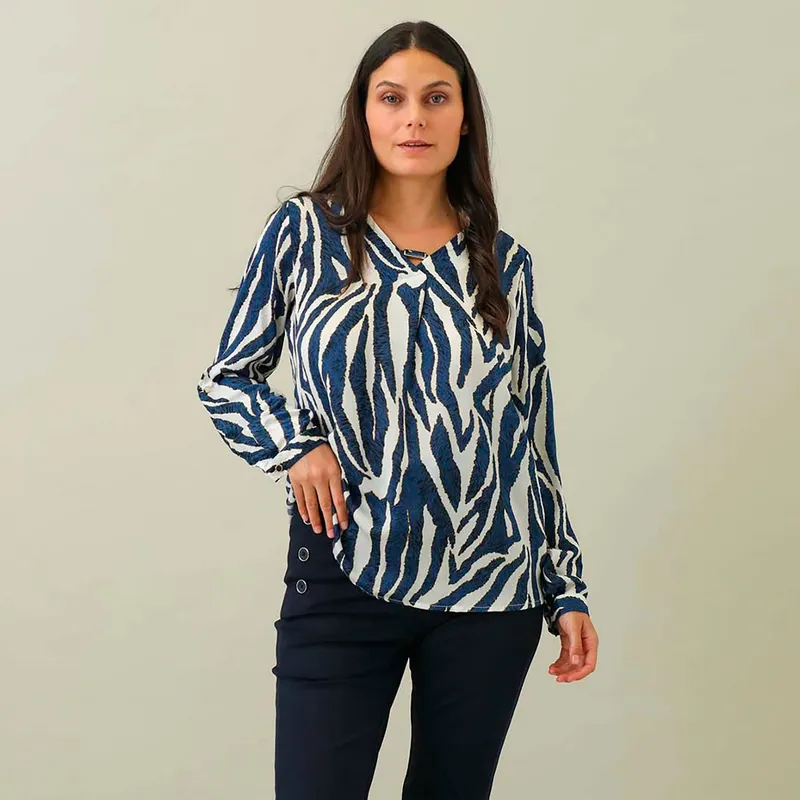 STEFANO COCCI - Blusa Manga Larga Casual Mujer Newport