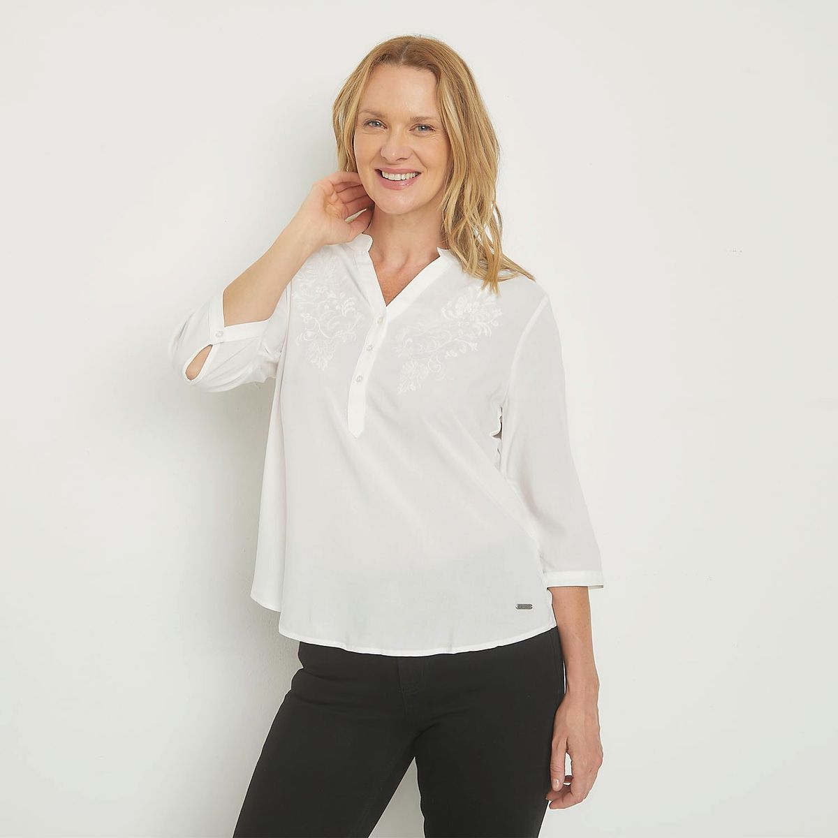 NEWPORT - Blusa Manga Larga Casual Mujer Newport