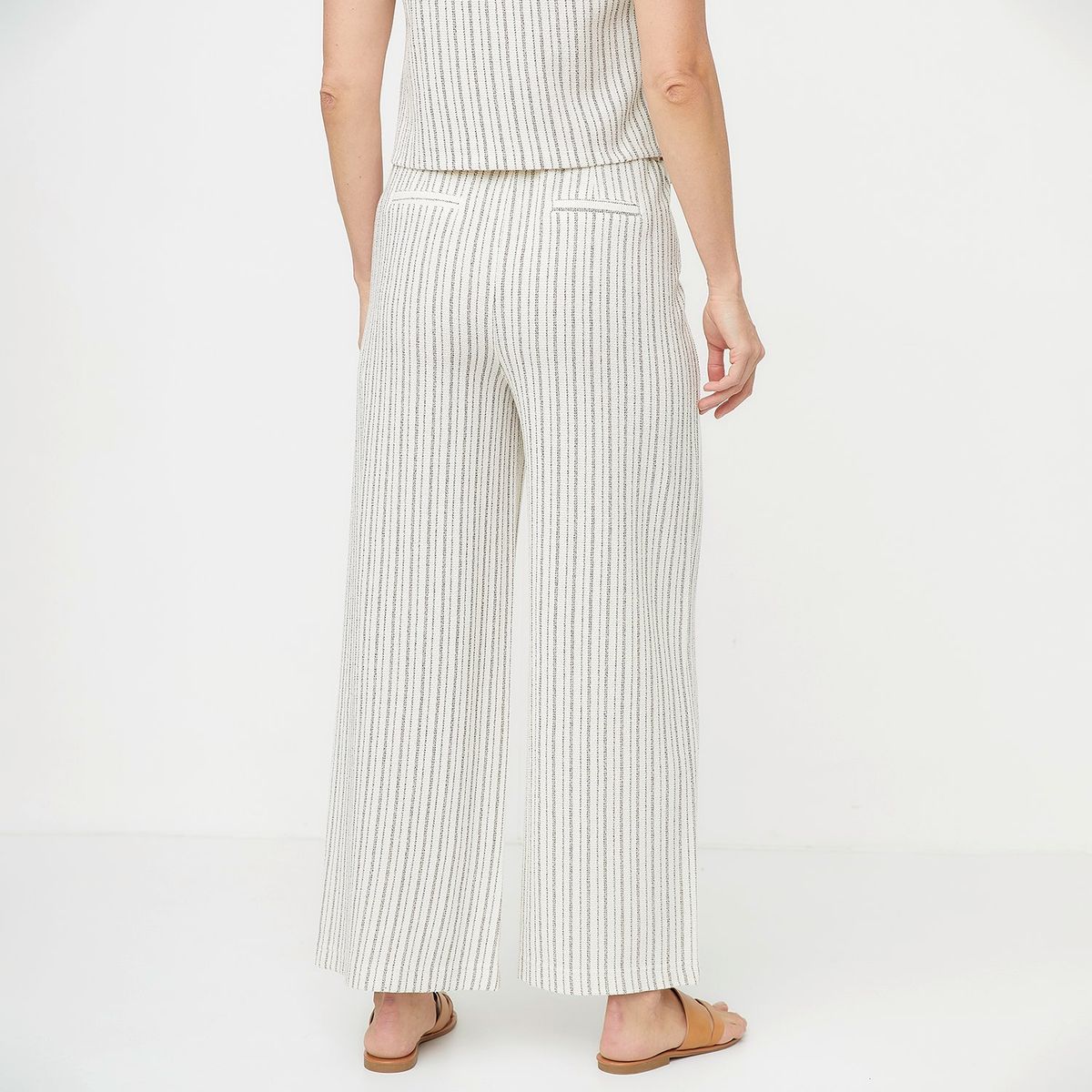 NEWPORT - Pantalón Palazzo Newport Fit Casual Mujer Algodón Rayas