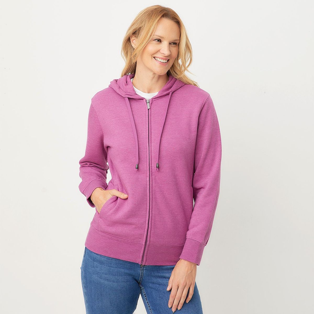 NEWPORT - Polera Newport Mujer Algodón Manga Larga con Gorro