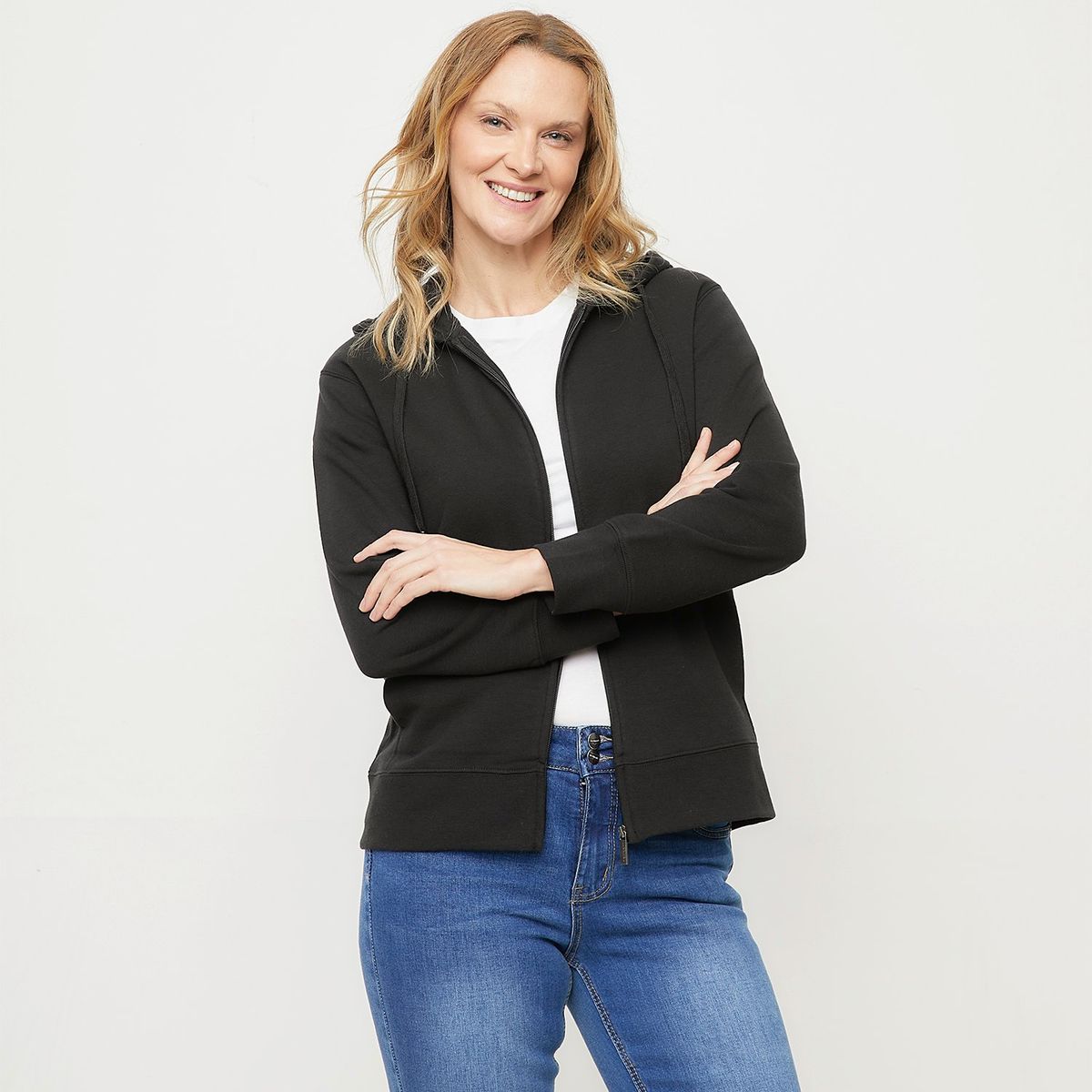 NEWPORT - Polera Newport Mujer Algodón Manga Larga con Gorro