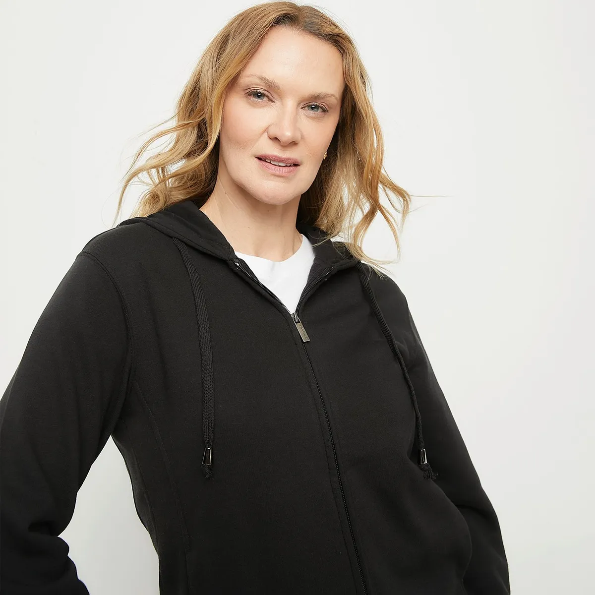 NEWPORT - Polera Newport Mujer Algodón Manga Larga con Gorro