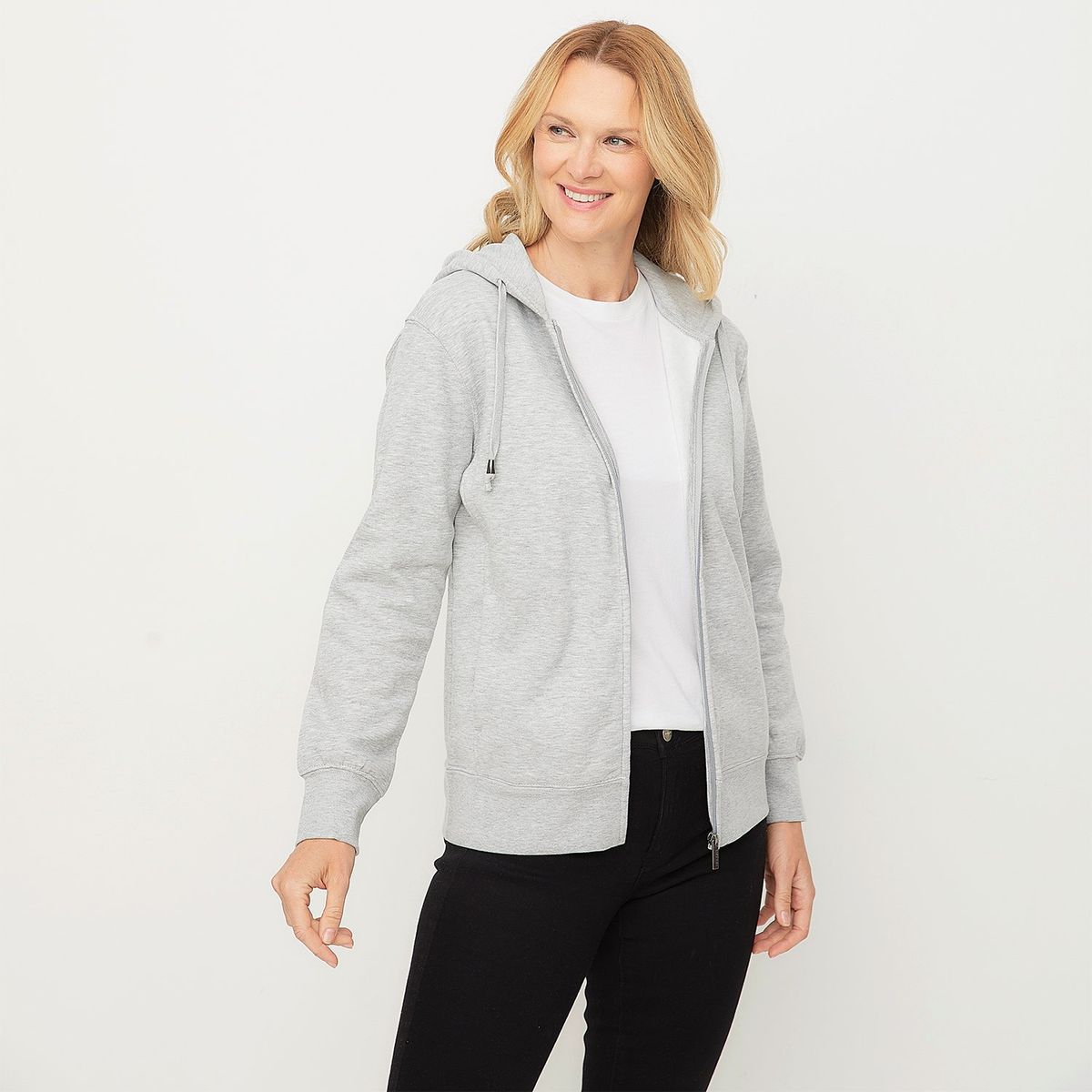 NEWPORT - Polera Newport Mujer Algodón Manga Larga con Gorro