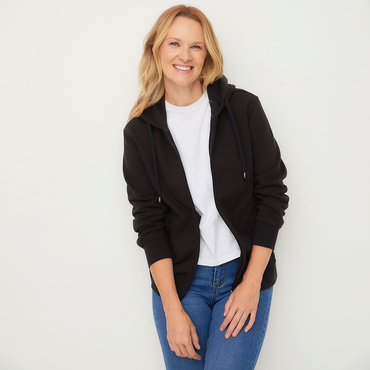 NEWPORT - Polera Newport Mujer Algodón Manga Larga con Gorro