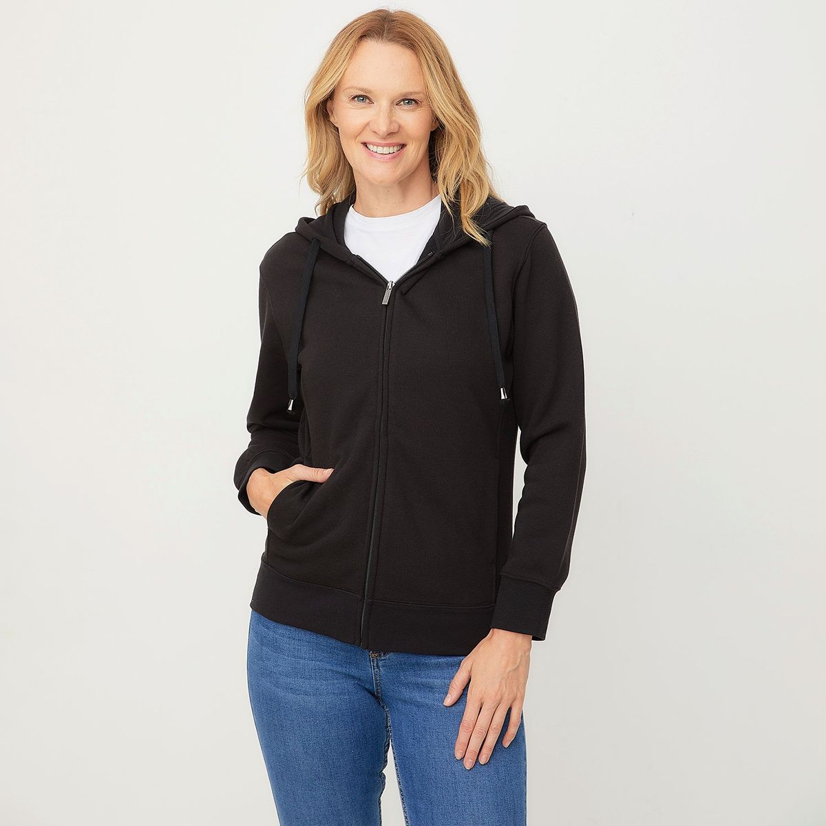 NEWPORT - Polera Newport Mujer Algodón Manga Larga con Gorro