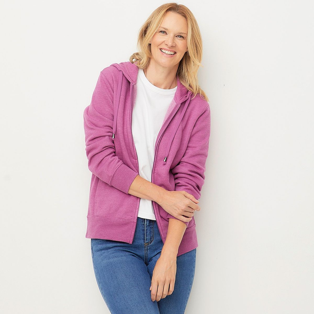 NEWPORT - Polera Newport Mujer Algodón Manga Larga con Gorro