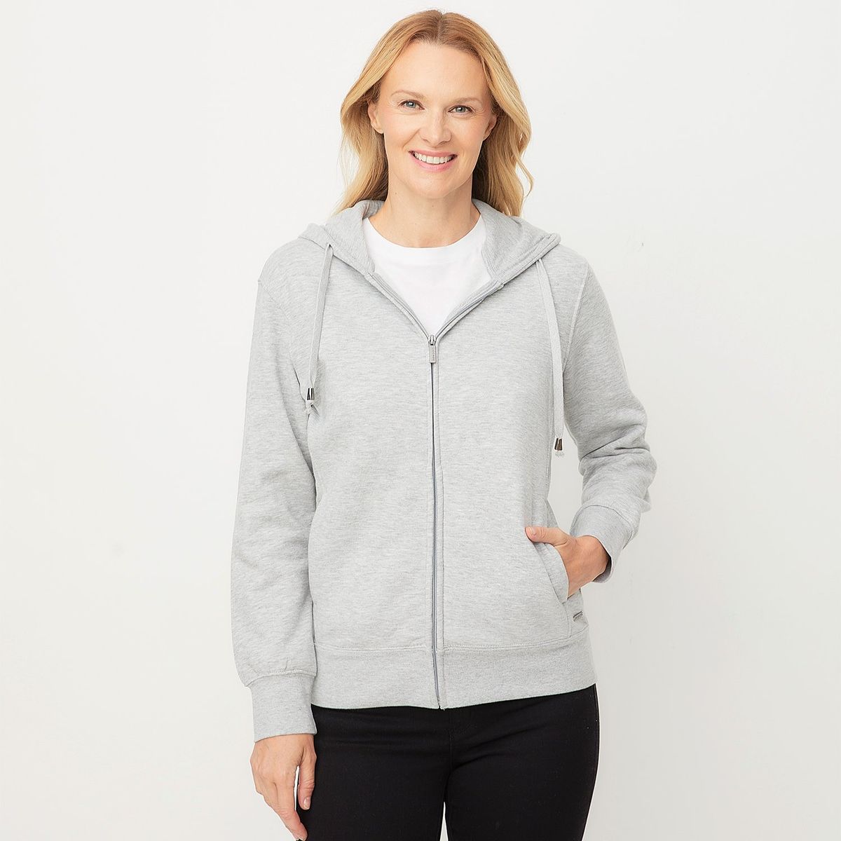 NEWPORT - Polera Newport Mujer Algodón Manga Larga con Gorro