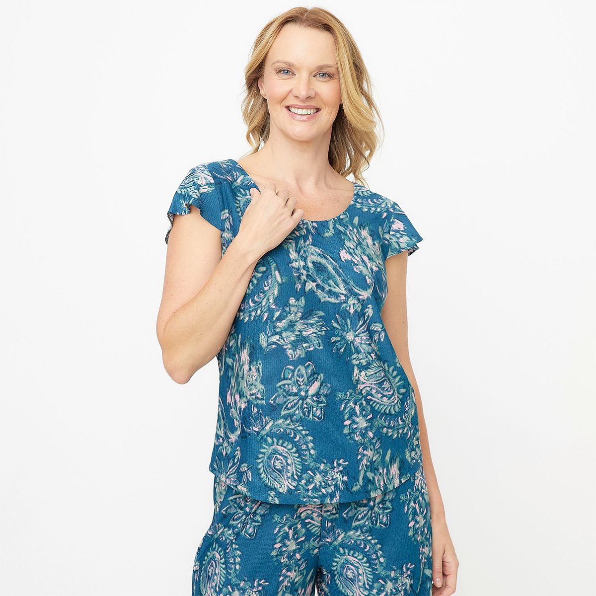 NEWPORT - Blusa Manga Corta Casual Mujer Newport