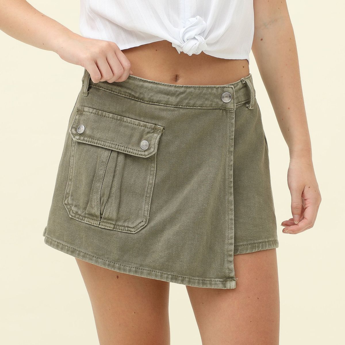 SYBILLA - Falda Corta 100% Algodón Mujer Sybilla