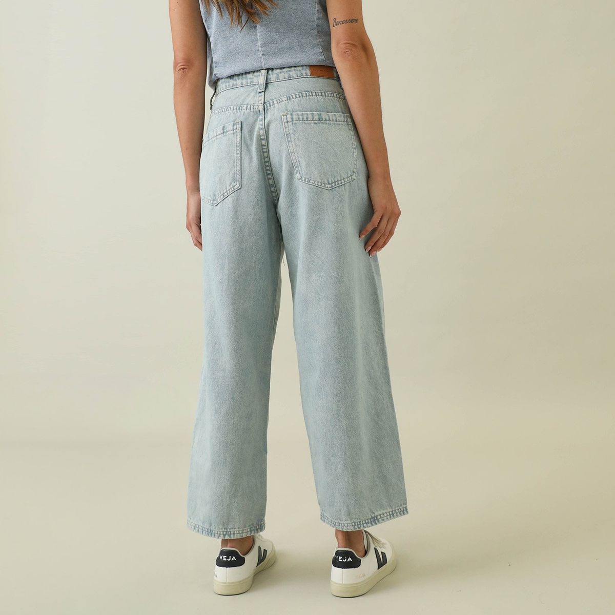 BASEMENT - Jean Baggy 100% Algodón Mujer Basement