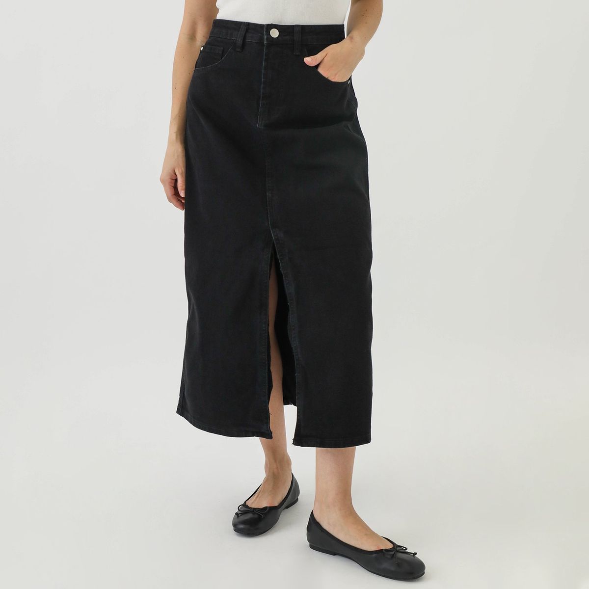 BASEMENT - Falda Jean Algodón Mujer Basement