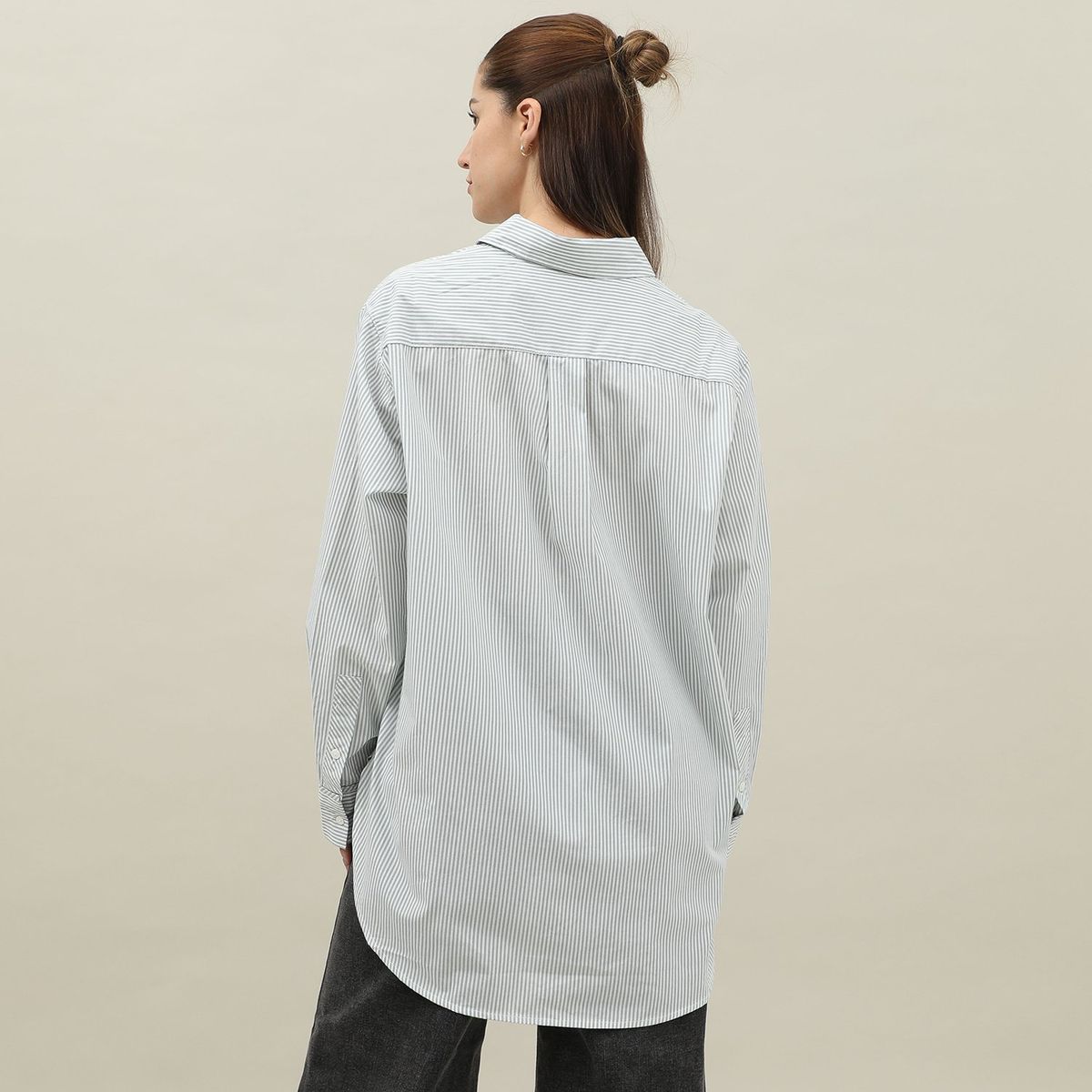 BASEMENT - Blusa Basement Manga Larga Algodón Mujer