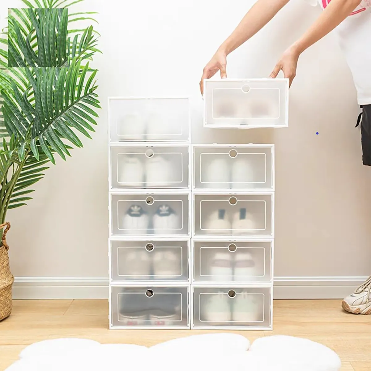 MICA - Set x10 Cajas Plásticas Para Zapatos