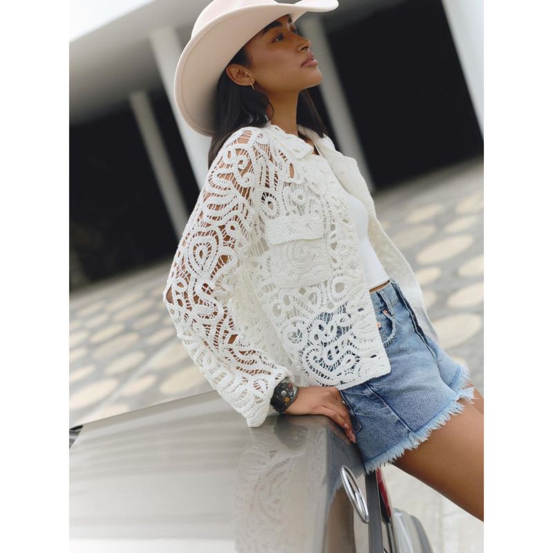 BASEMENT - Cardigan Basement Mujer Manga Larga Algodón Jaspeado