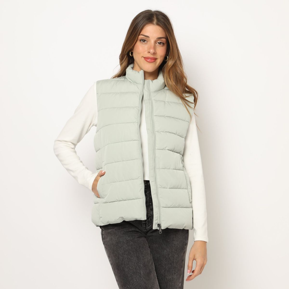 BASEMENT - Chaleco Casual Mujer Basement