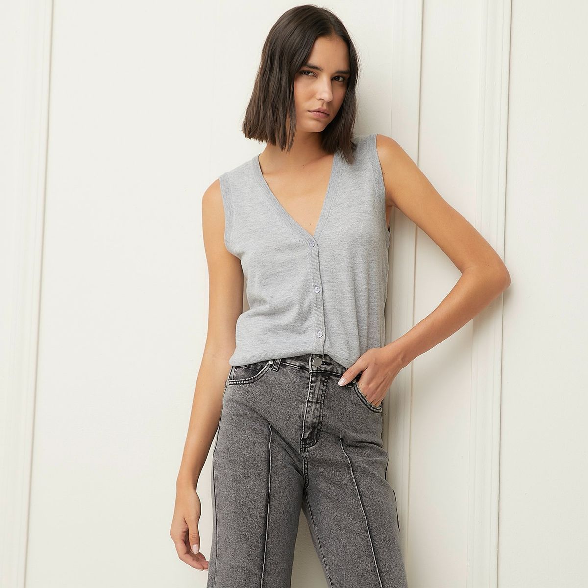 BASEMENT - Chaleco Casual Mujer Basement