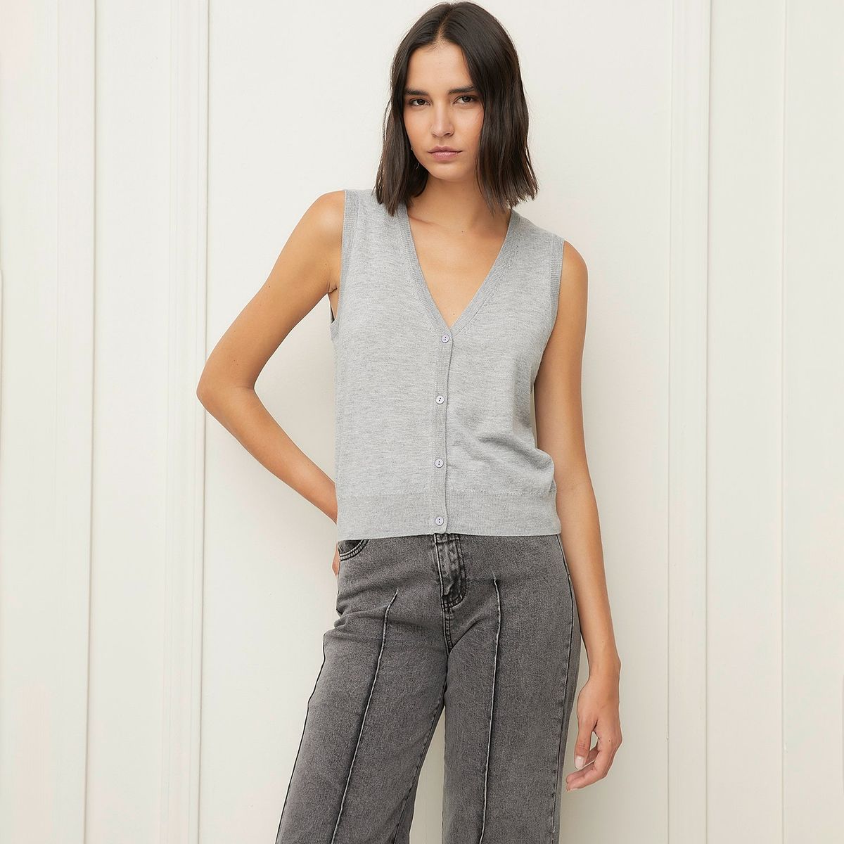 BASEMENT - Chaleco Casual Mujer Basement