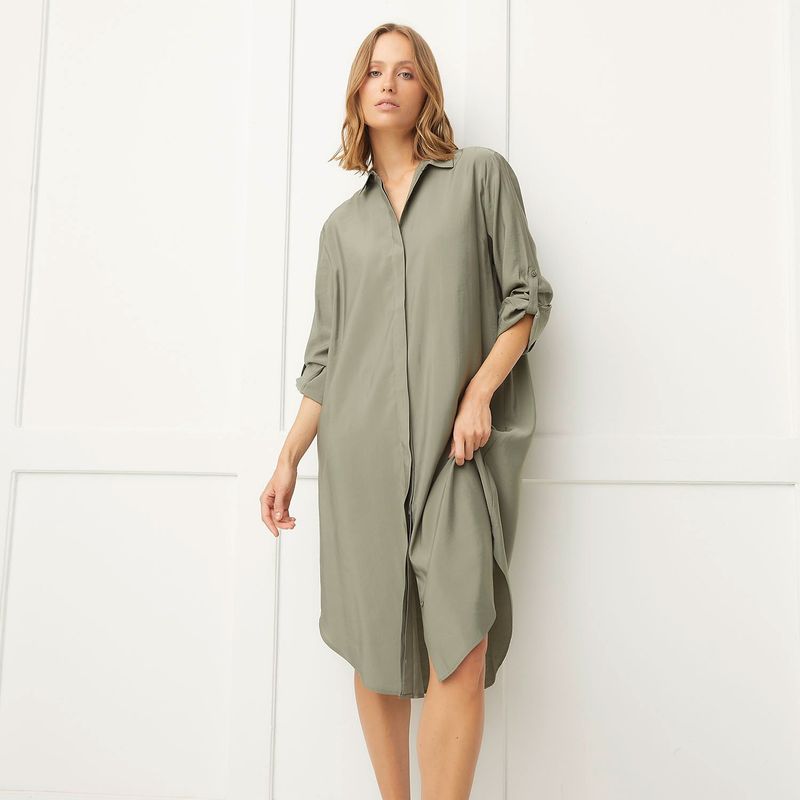 BASEMENT - Vestido Camisero Mujer Basement