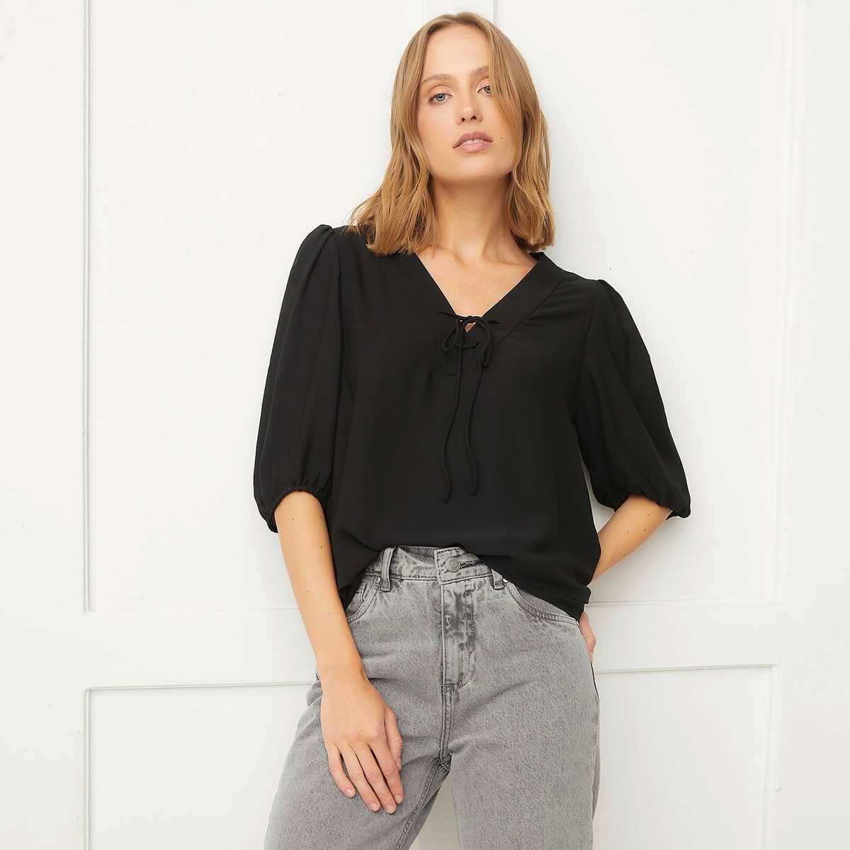 BASEMENT - Blusa Manga Larga Mujer Basement