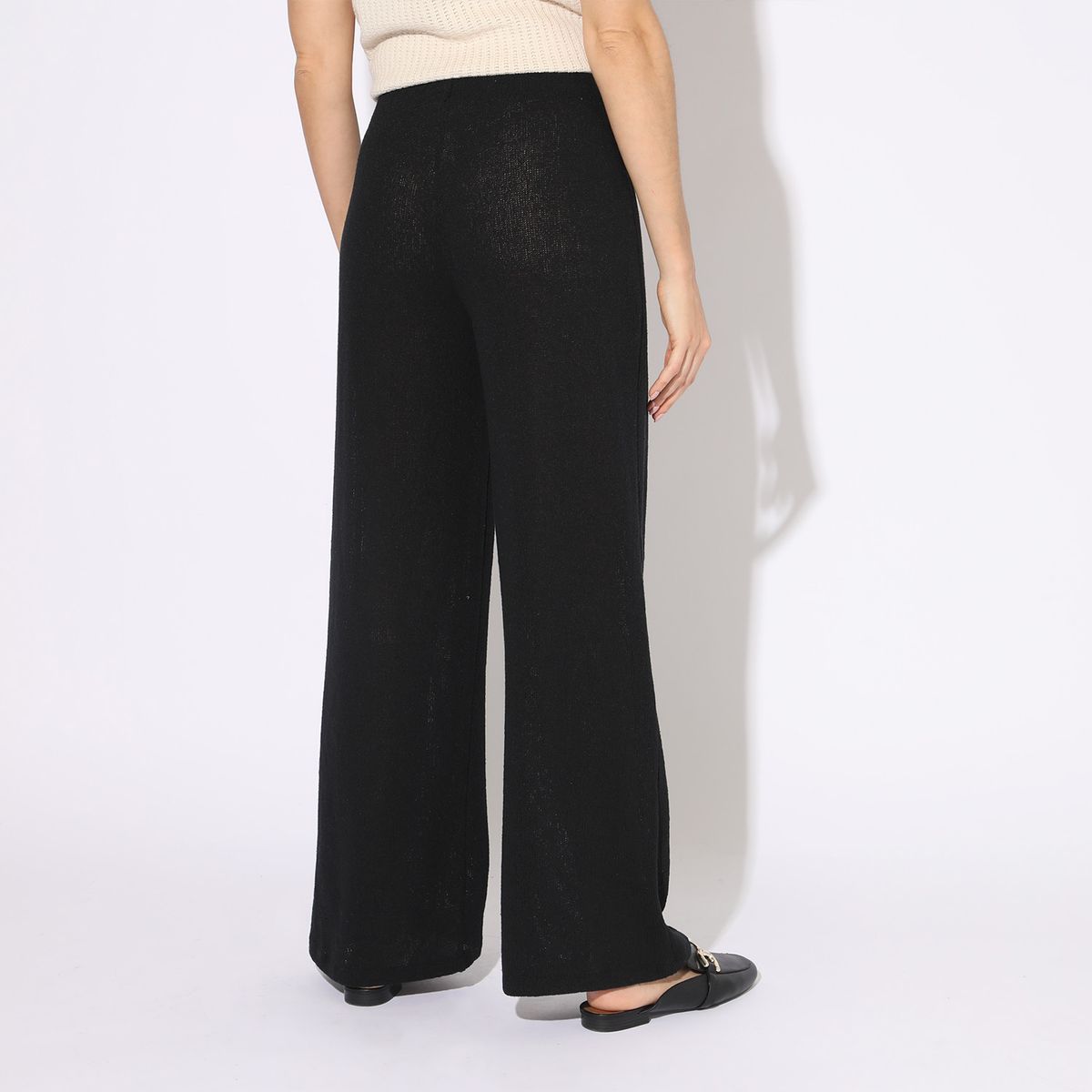 BASEMENT - Pantalón Palazzo Basement Mujer Casual Algodón y Poliéster Rayado