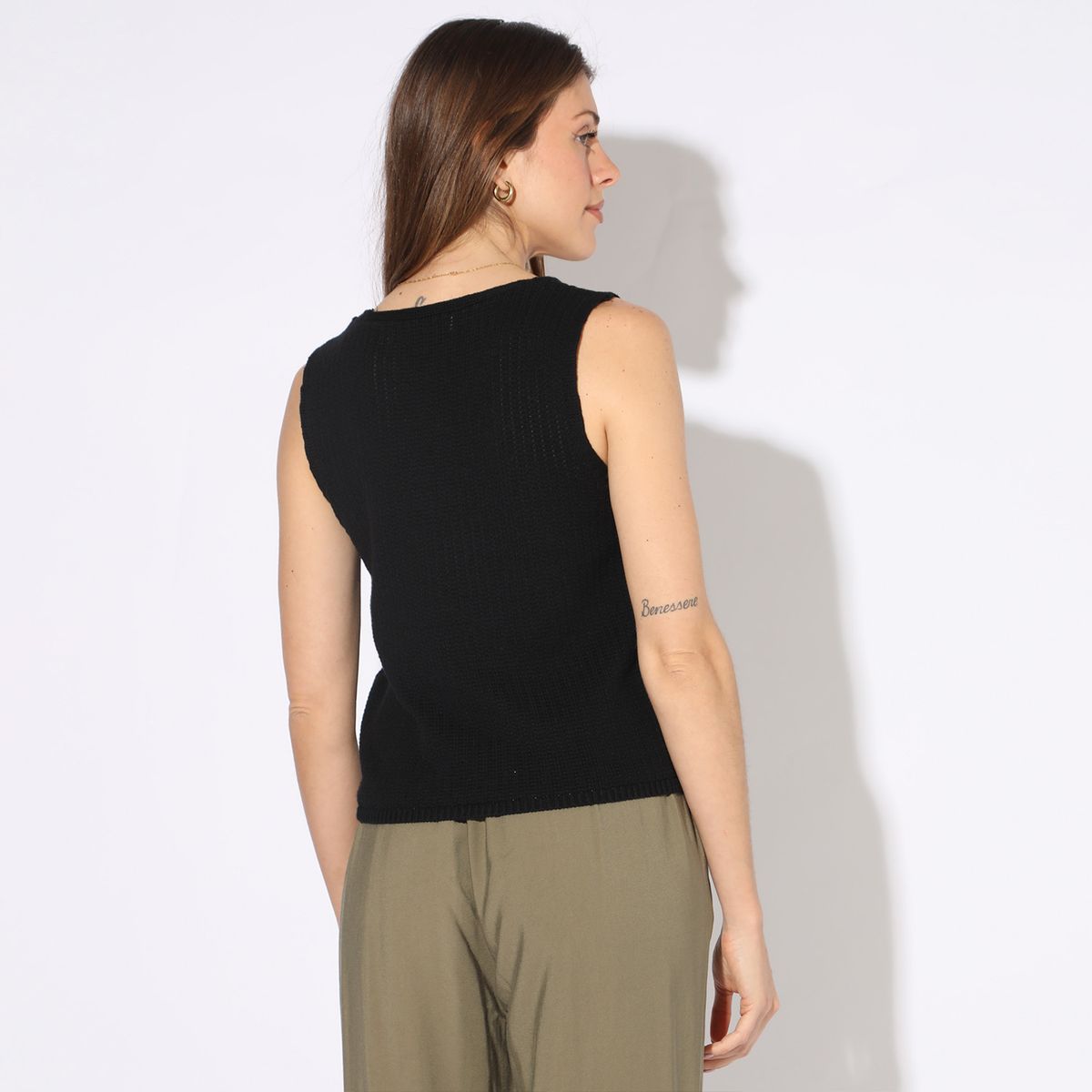 BASEMENT - Polo Basement Sin Mangas Algodón Rayas Mujer