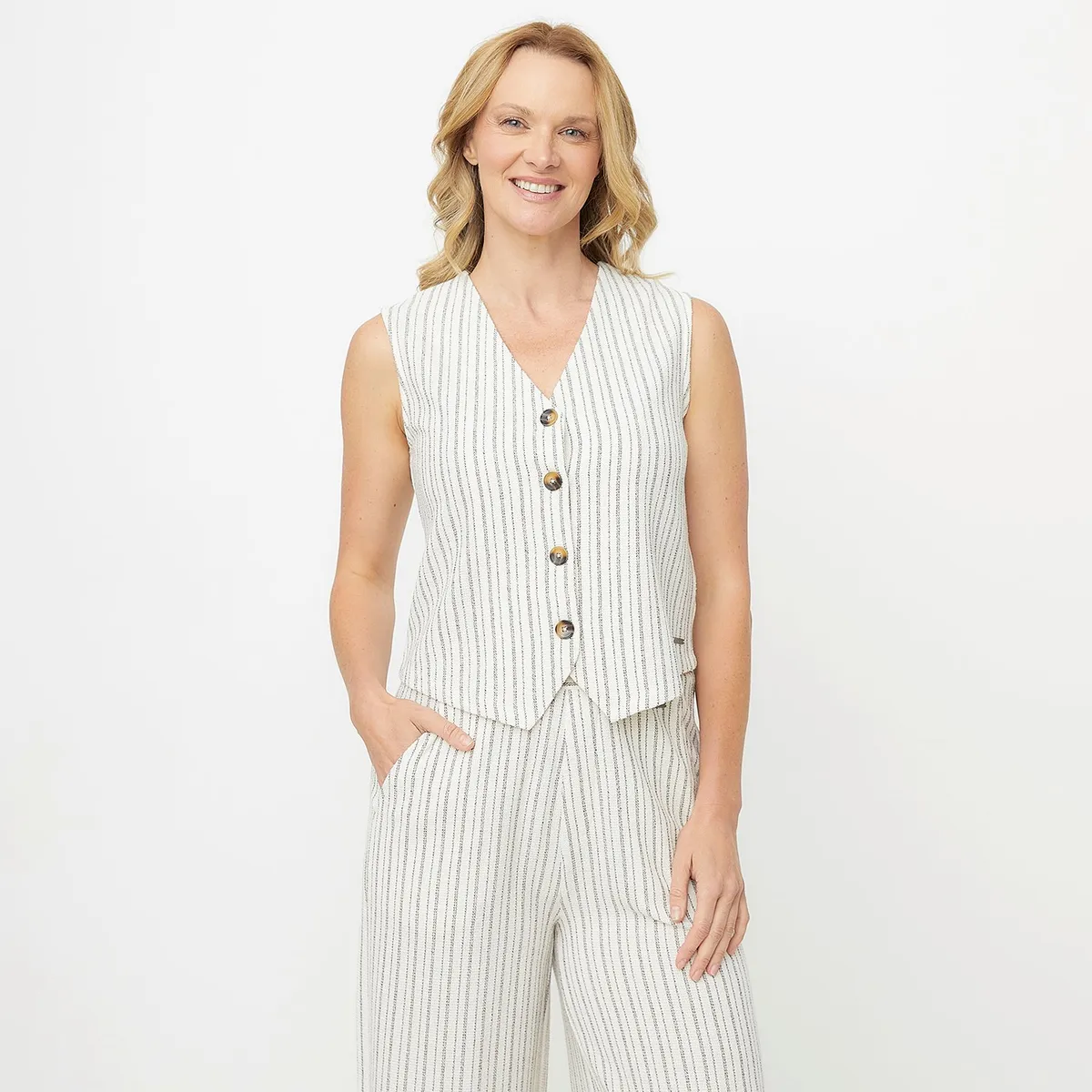 NEWPORT - Polo Newport Sin Mangas Algodón Rayas Mujer