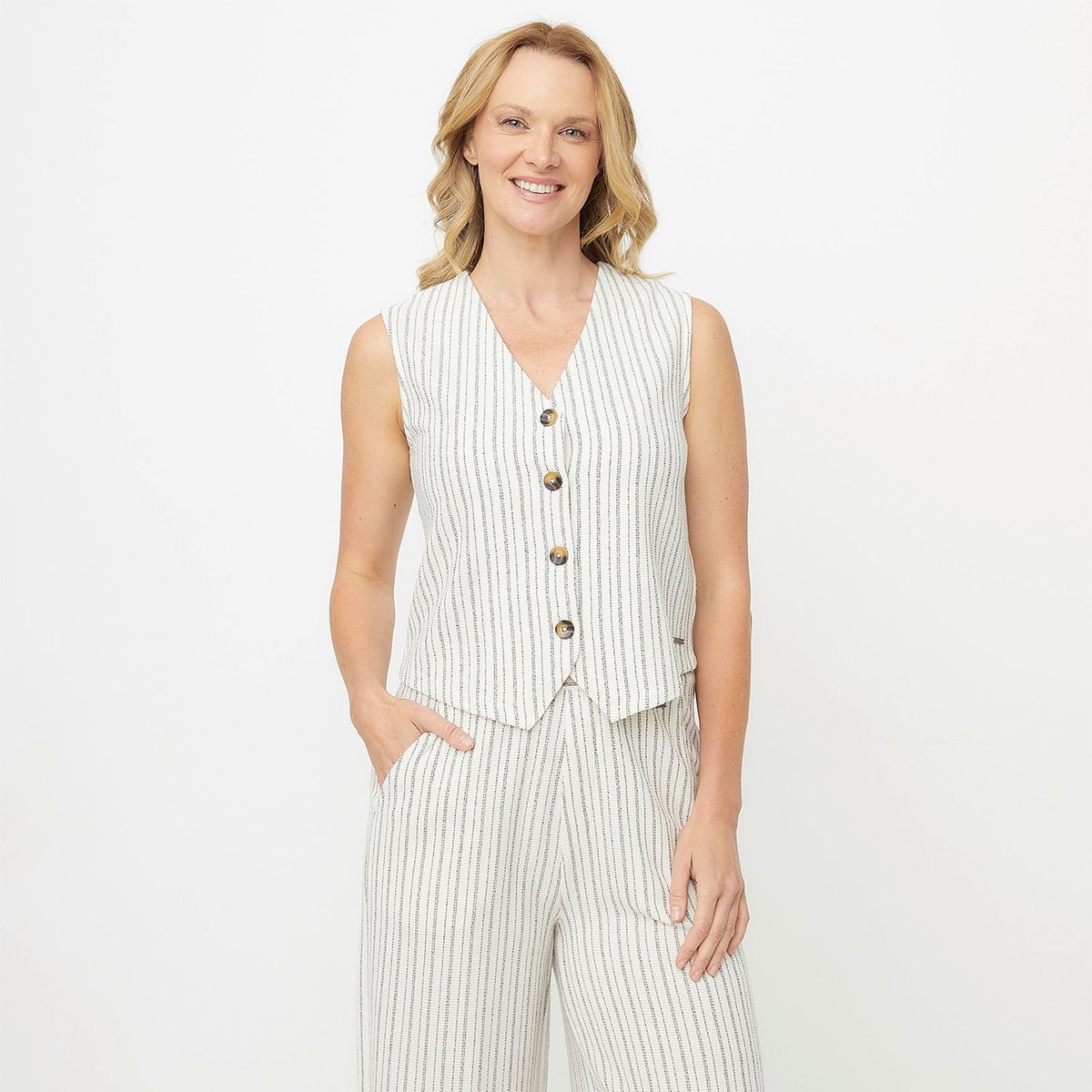 NEWPORT - Polo Newport Sin Mangas Algodón Rayas Mujer