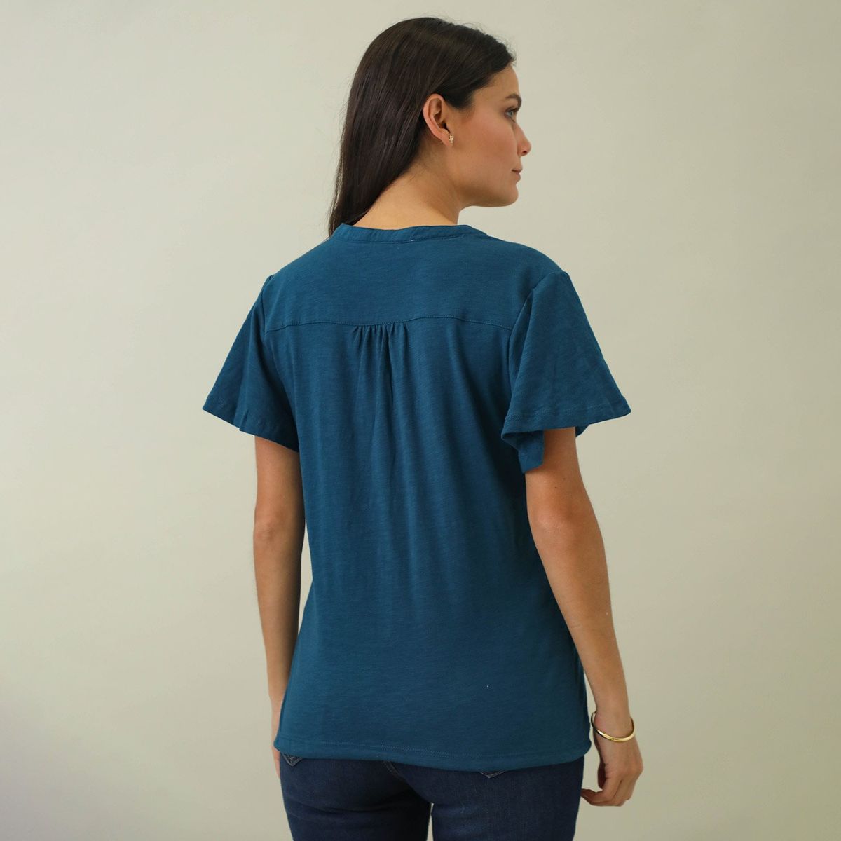NEWPORT - Blusa Newport Casual Algodón Mujer Manga Corta