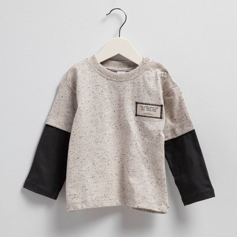 YAMP - Polo Yamp Casual Manga Larga Algodón Bebé Niño