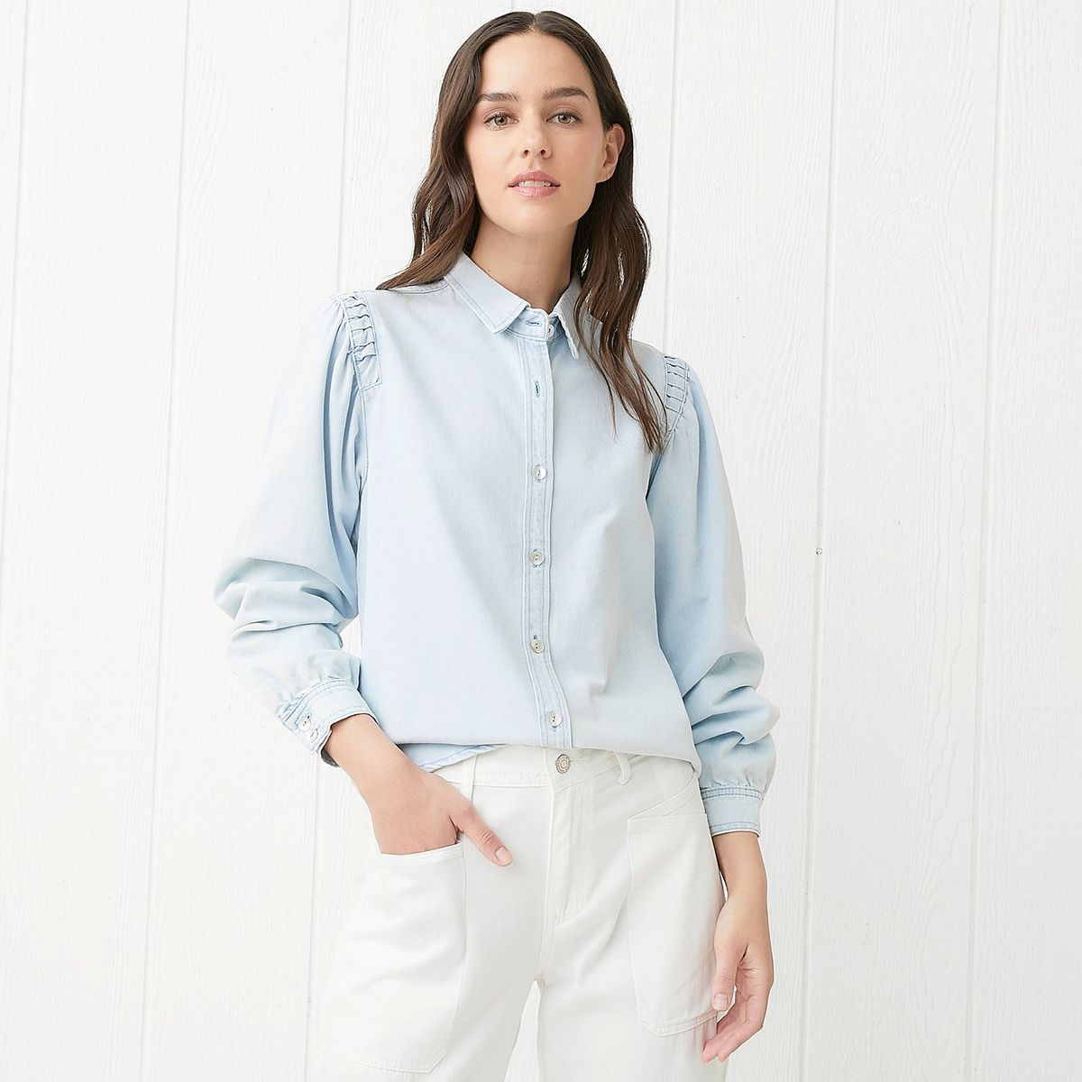 UNIVERSITY CLUB - Blusa Manga Larga Algodón Mujer University Club