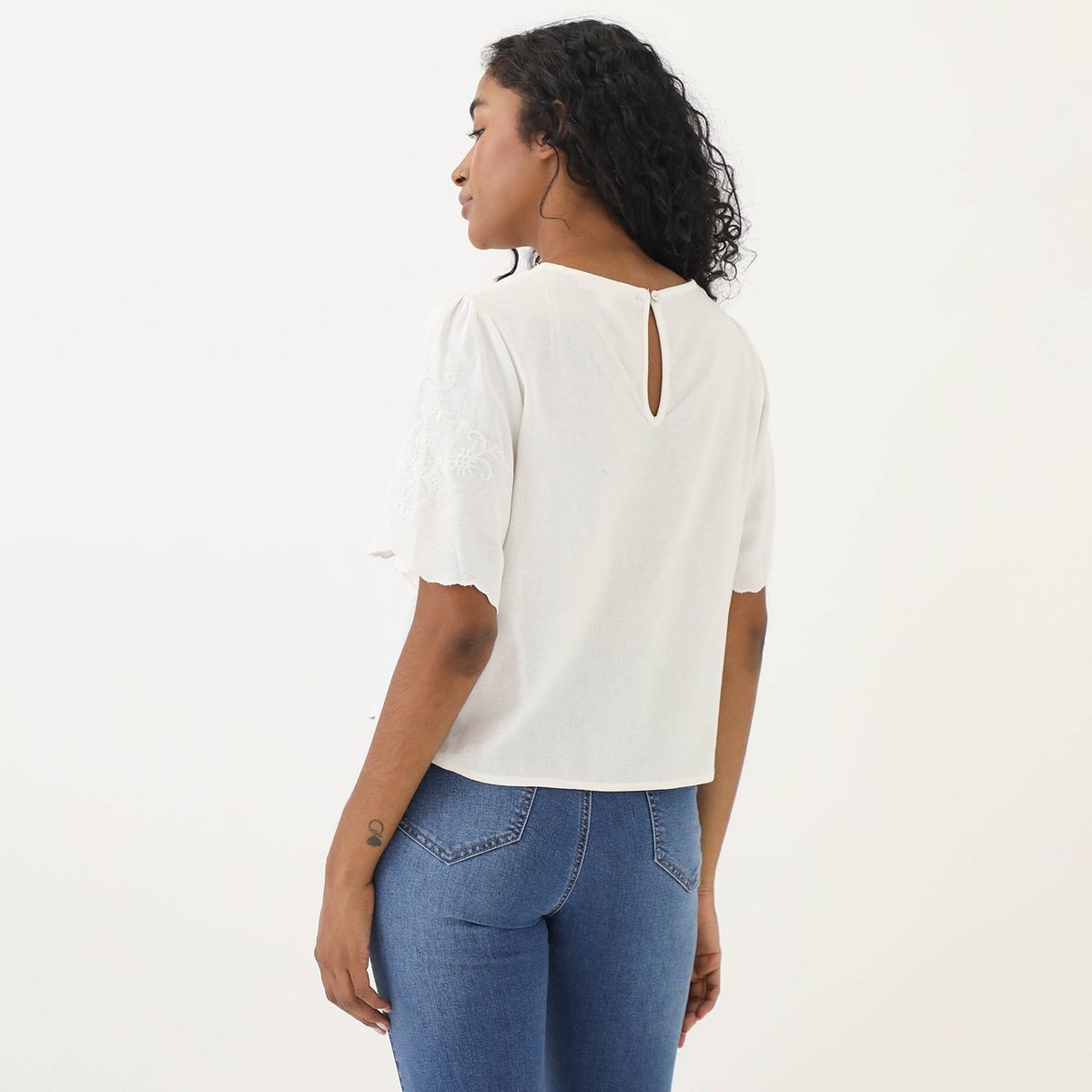 UNIVERSITY CLUB - Blusa Manga Corta Casual Mujer University Club