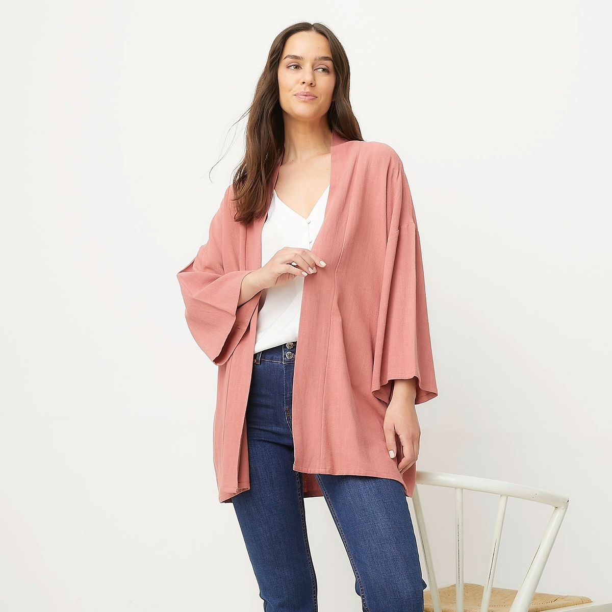 UNIVERSITY CLUB - Kimono Set Lino