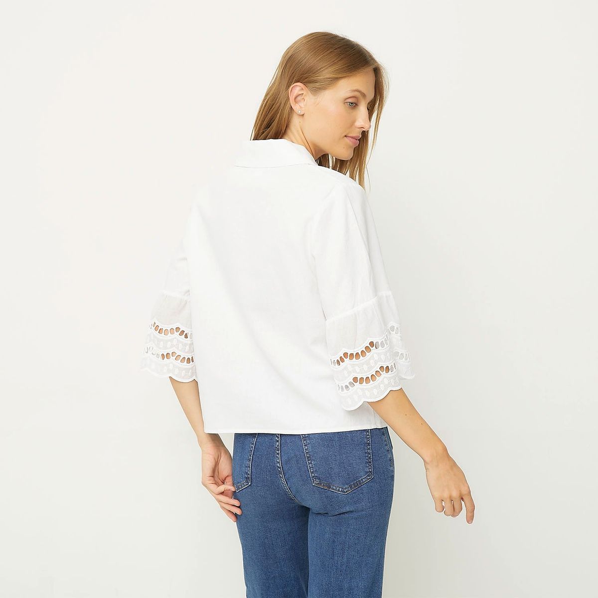 UNIVERSITY CLUB - Blusa Manga Larga Lino Mujer University Club