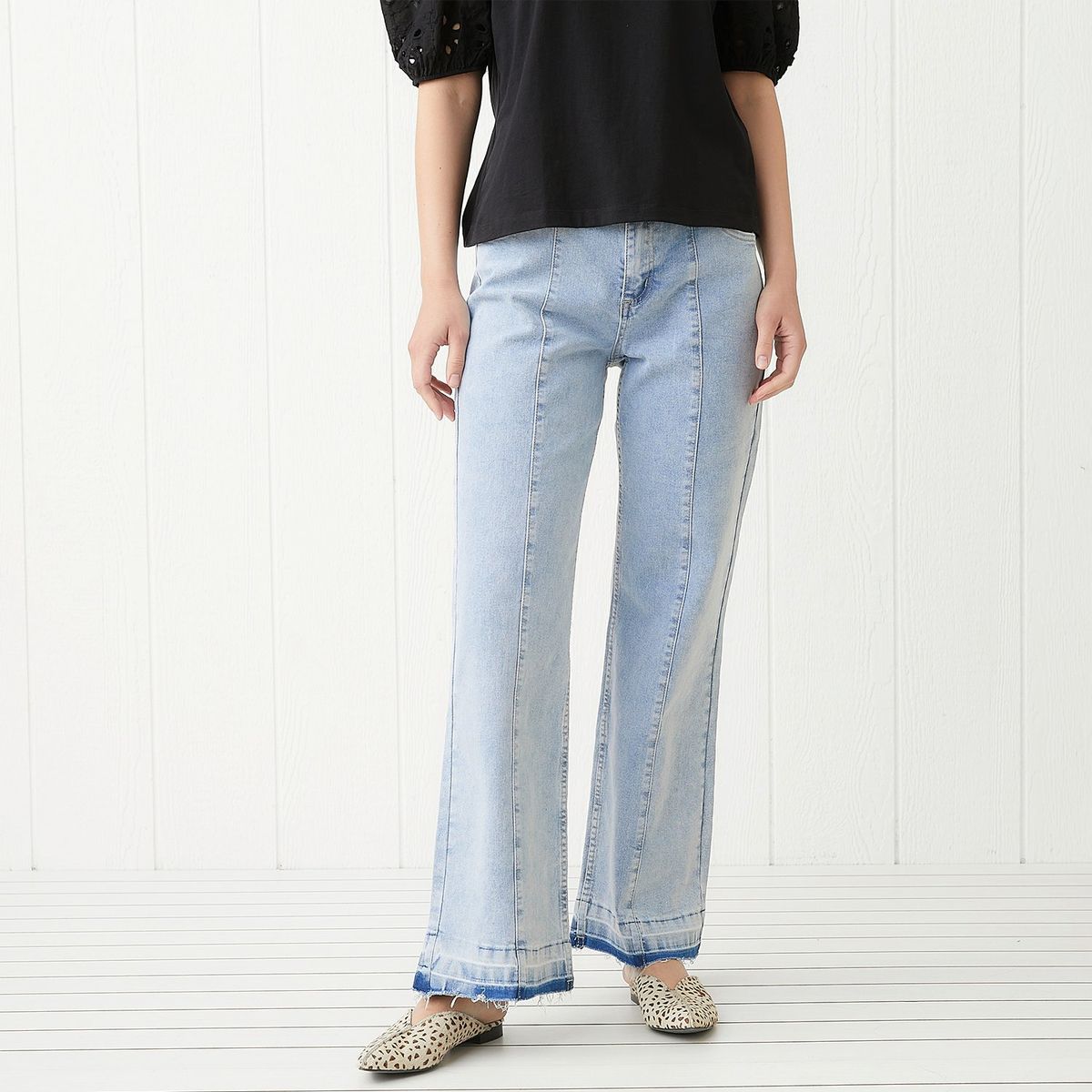 UNIVERSITY CLUB - Jeans Wide Leg University Club Mujer Algodón Casual
