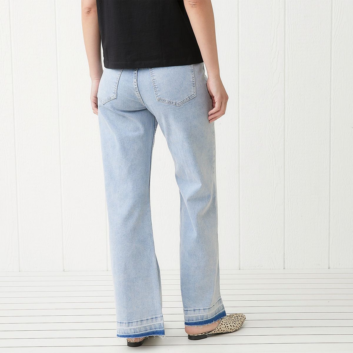 UNIVERSITY CLUB - Jeans Wide Leg University Club Mujer Algodón Casual