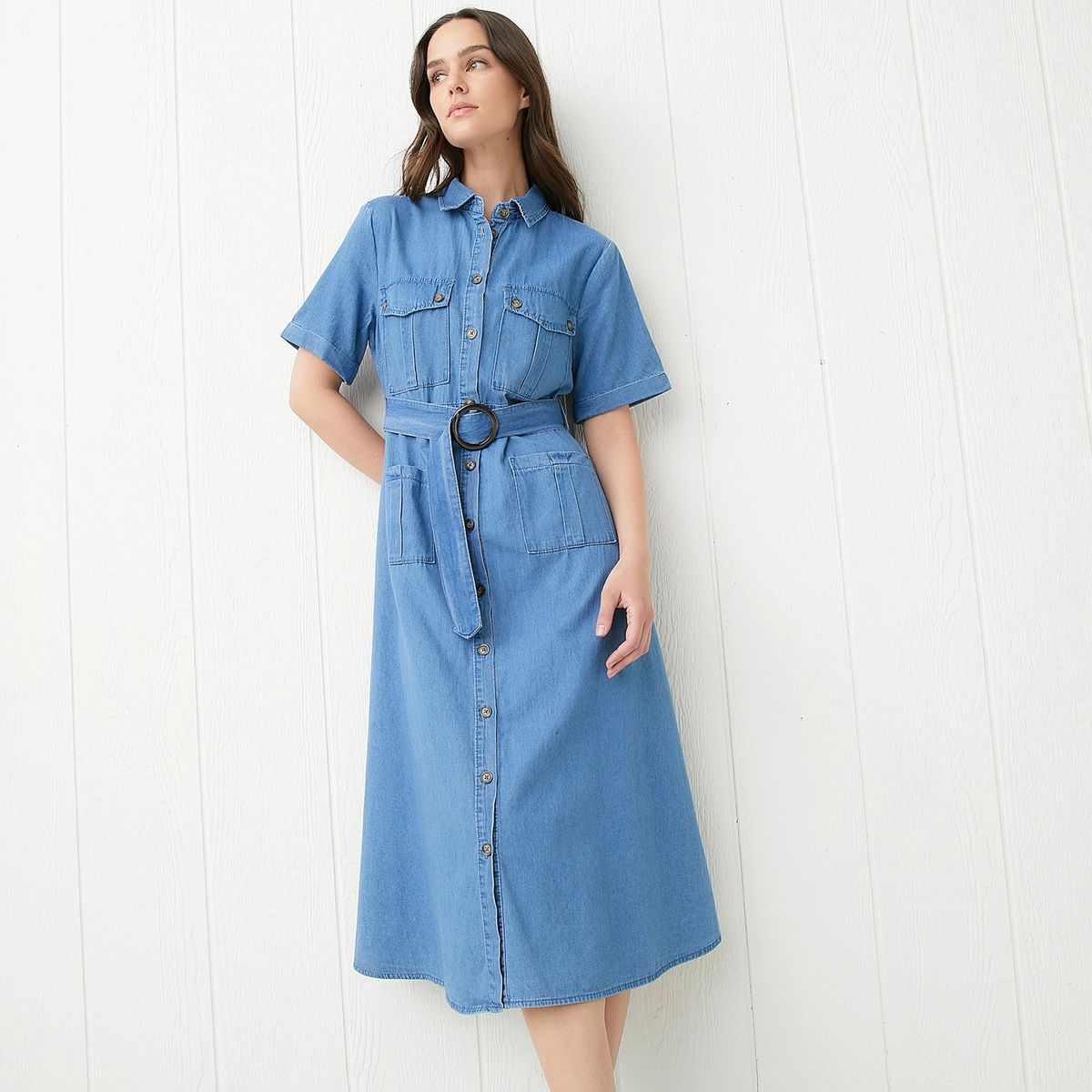 ELLE - Vestido Largo Algodón Mujer Elle