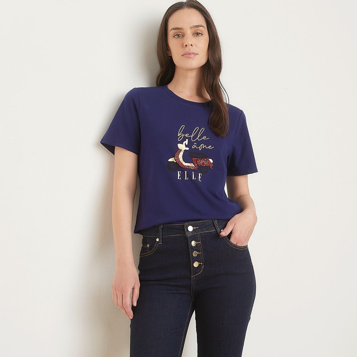 ELLE - Polo Manga Corta Algodón Mujer Elle