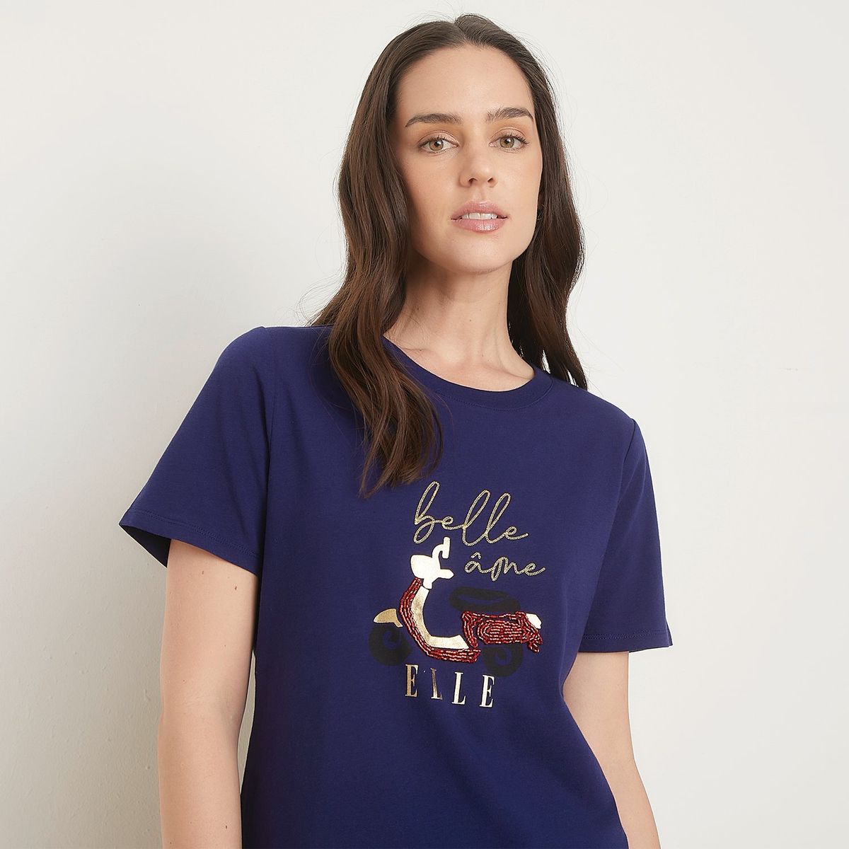 ELLE - Polo Manga Corta Algodón Mujer Elle