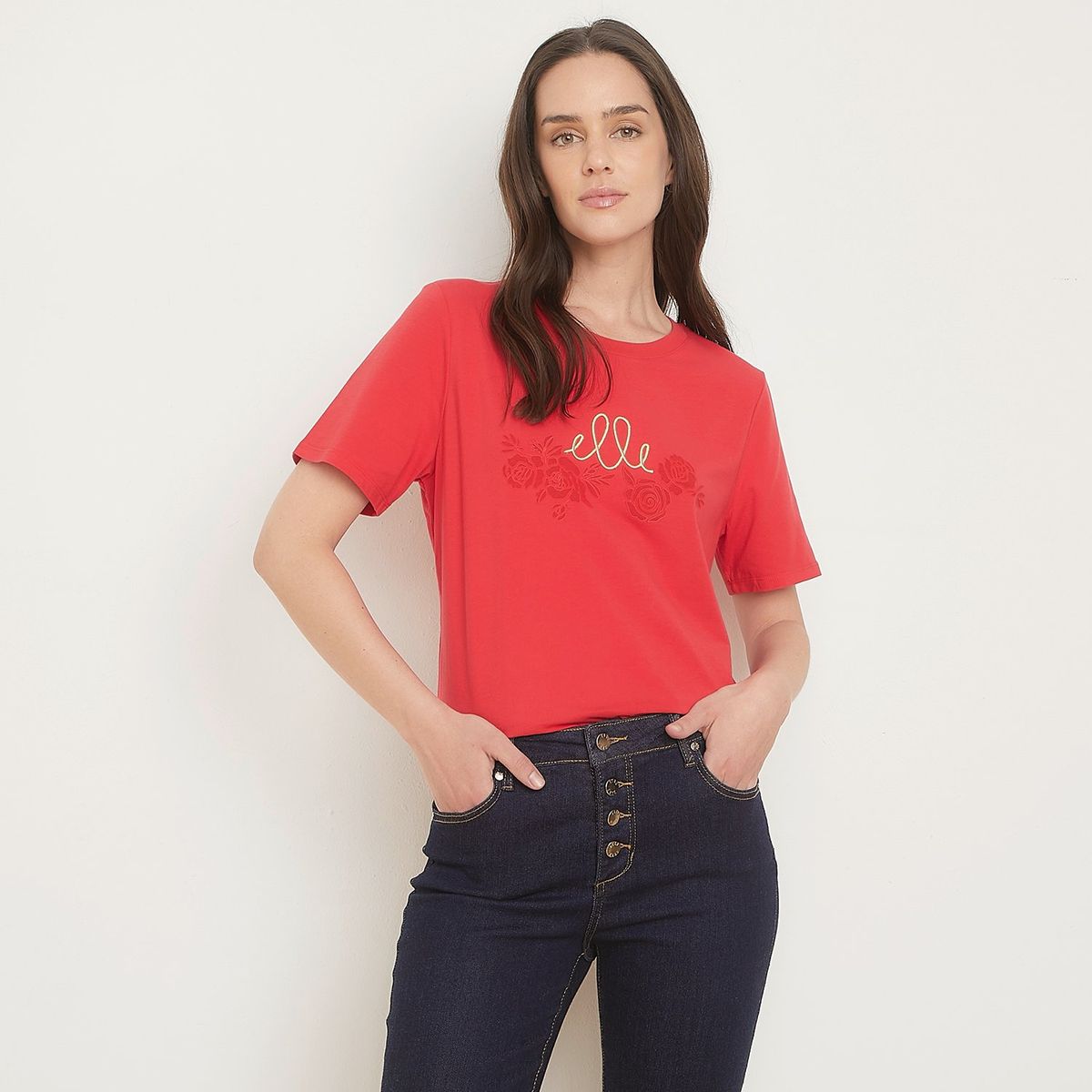 ELLE - Polo Manga Corta Algodón Mujer Elle