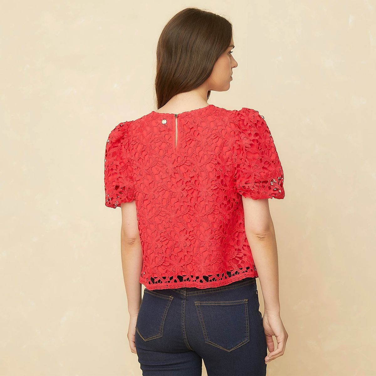 ELLE - Blusa Manga Corta Casual Mujer Elle