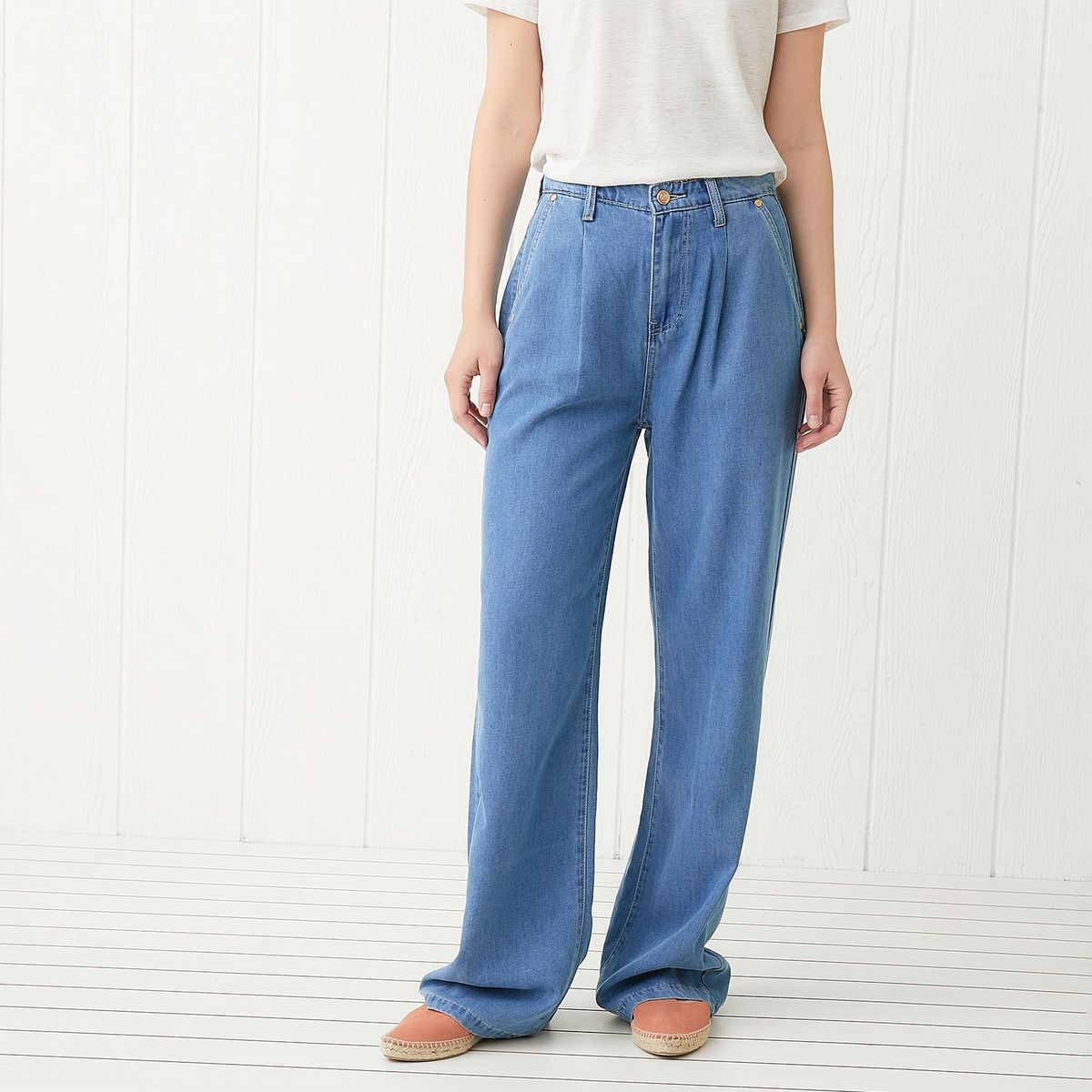 ELLE - Jean Palazzo Casual Mujer Elle