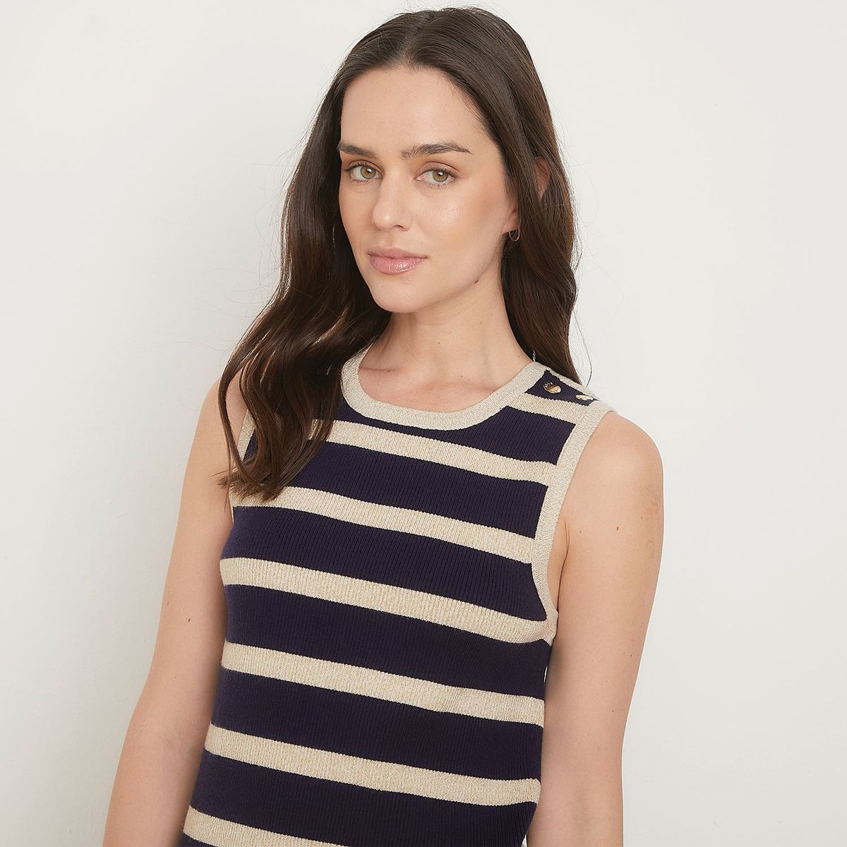 ELLE - Polo Sin Mangas Casual Mujer Elle