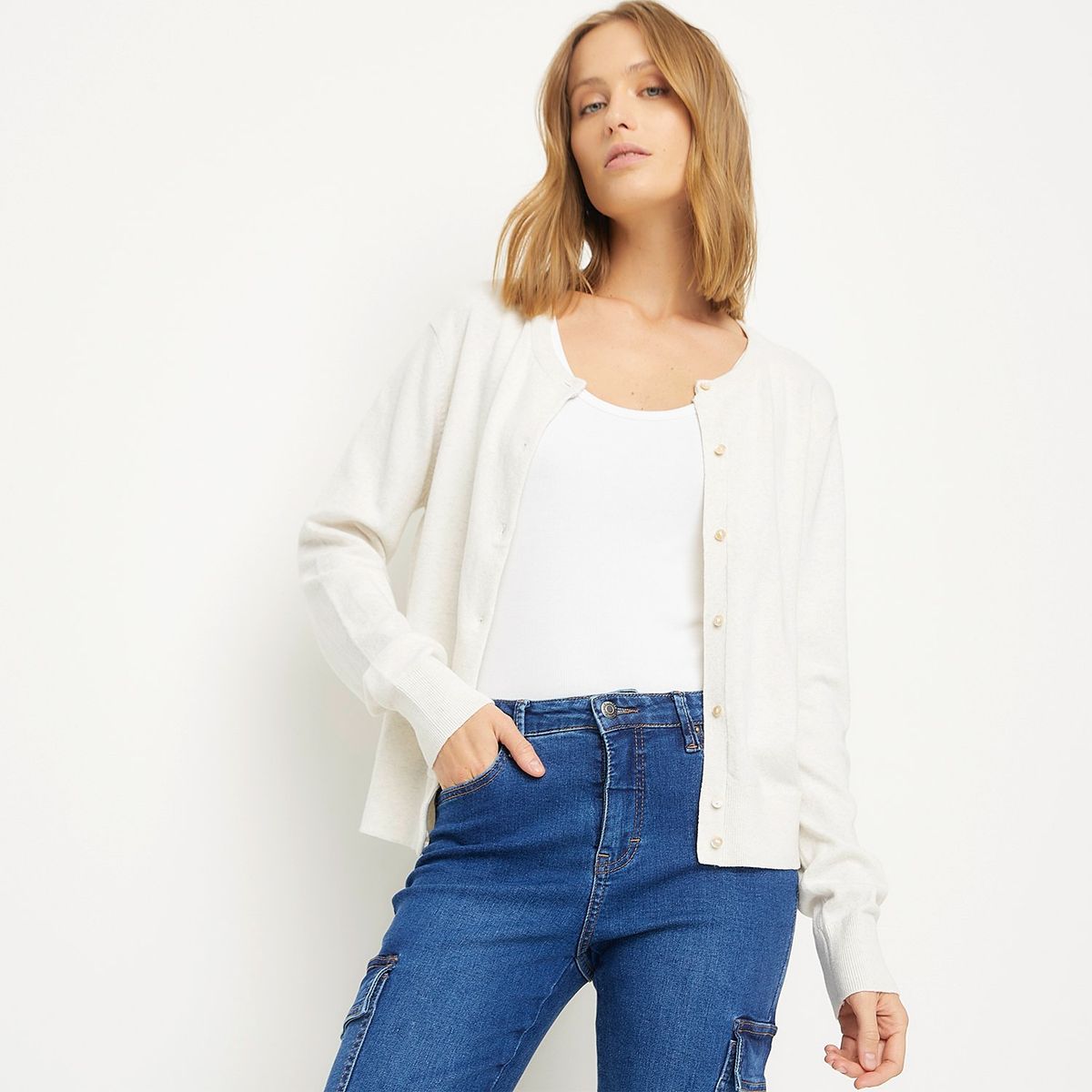 UNIVERSITY CLUB - Cardigan Casual Algodón Mujer University Club