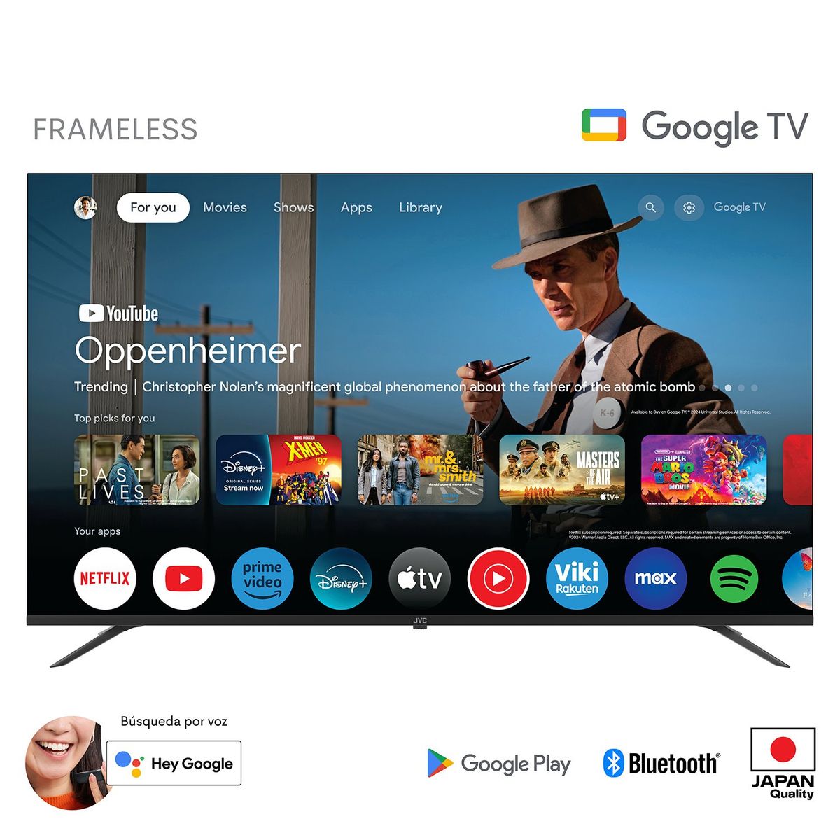 JVC - Televisor Jvc 65" Uhd 4k Google Tv Lt-65kb5382