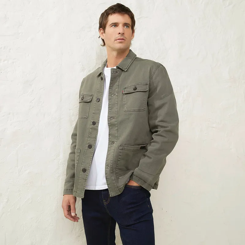 CASCAIS - Casaca Cascais Algodón Casual Diseño Liso Hombre 