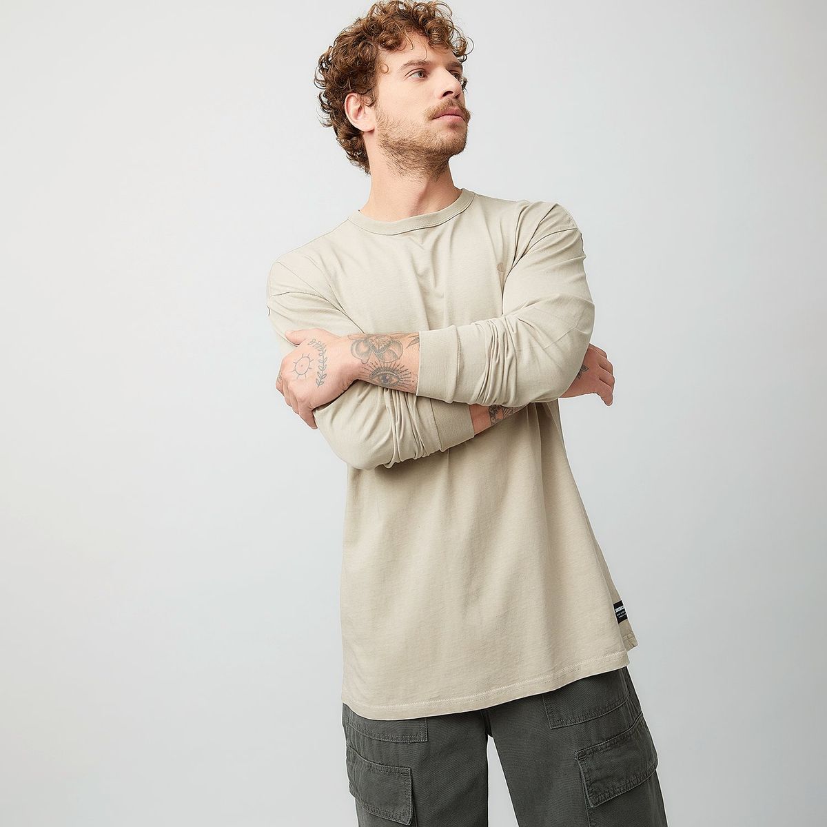 DENIMLAB - Polo Manga Larga Relaxed Fit Algodón Denimlab Hombre