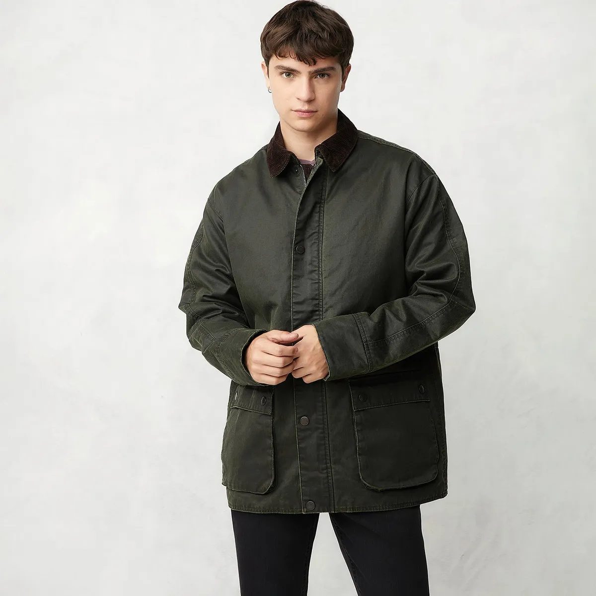 BEARCLIFF - Casaca Casual Algodón Bearcliff Manga Larga Hombre