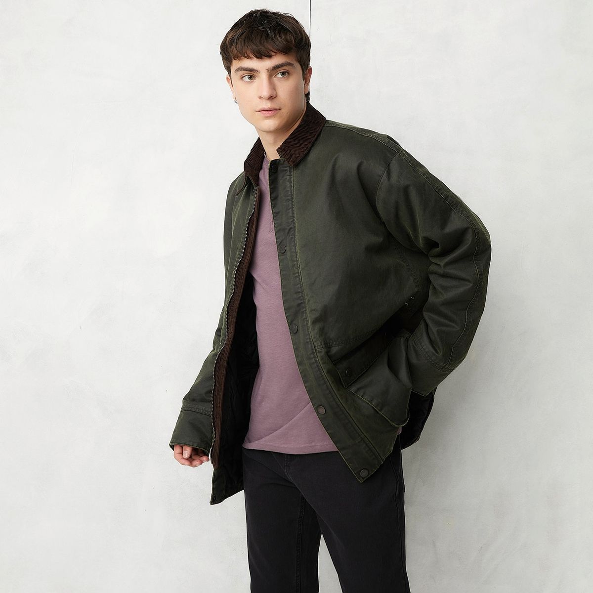 BEARCLIFF - Casaca Casual Algodón Bearcliff Manga Larga Hombre