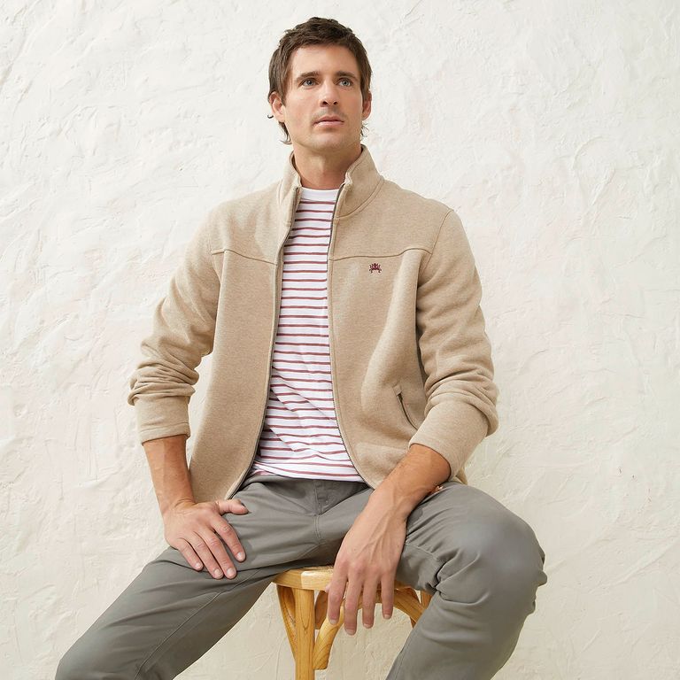 Polar Cascais Algodón Hombre Manga Larga Cuello Alto Casual