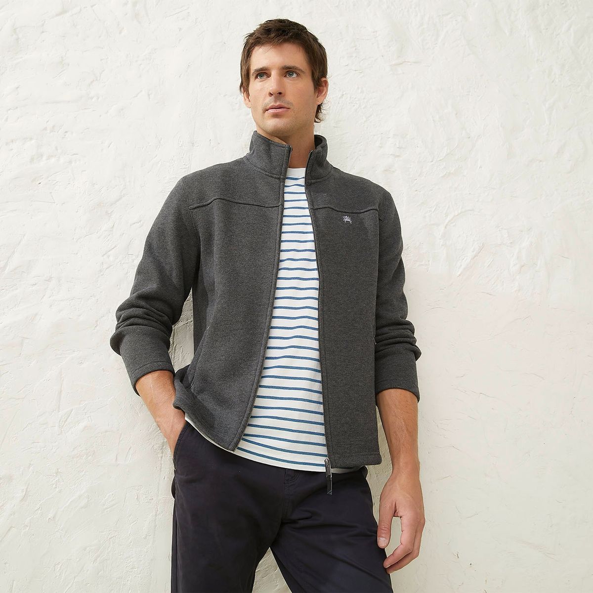 CASCAIS - Polar Cascais Algodón Hombre Manga Larga Cuello Alto Casual